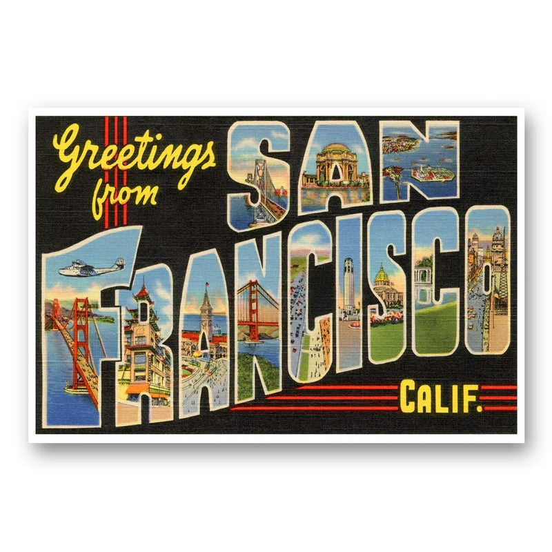 Postcard Fair Vintage Reprint Set of 20 San Francisco Postcards, Made in USA - Image 1